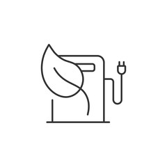 Electric filling station icon. Simple element illustration. Electric filling station symbol design from Ecology collection set. Can be used in web and mobile
