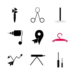 icon Instruments And Tools with place, cosmos, clipart, tracking and direction