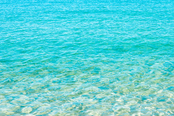 Fototapeta na wymiar Clear blue transparent beach water background