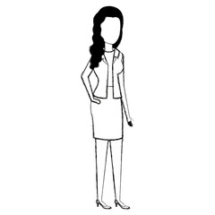 businesswoman avatar character icon vector illustration design