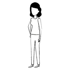 businesswoman avatar character icon vector illustration design