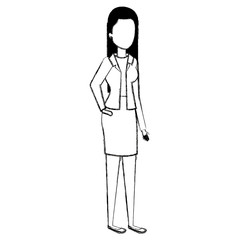 businesswoman avatar character icon vector illustration design