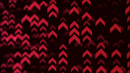 upwards facing chevrons growth background modern red