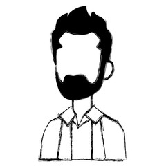 businessman with beard avatar character icon vector illustration design
