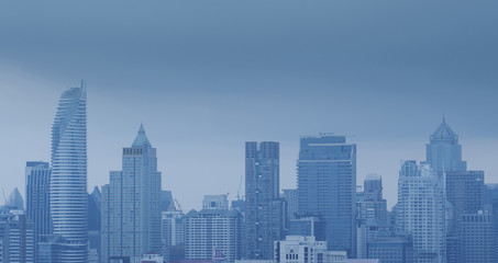 Fototapeta premium Bangkok city skyline with business district.