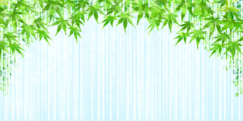 もみじ　夏　風景　背景