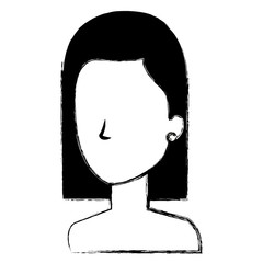 beautiful and young woman shirtless character vector illustration design