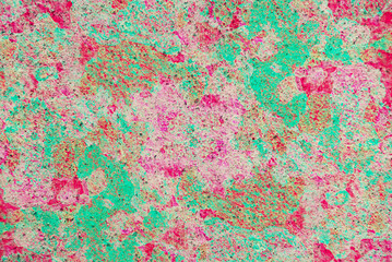 coloful concrete wall  paint  blue and pink color  abstract  art texture background