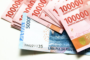 Indonesia bank notes / The rupiah is the official currency of Indonesia.