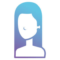 beautiful and young woman shirtless character vector illustration design