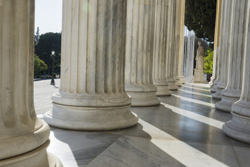 row of marble columns