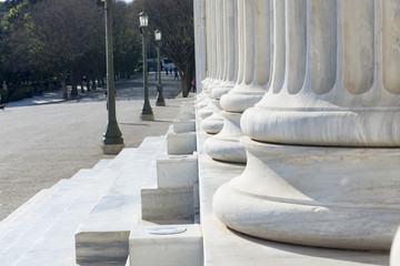 row of marble columns