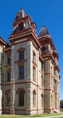 Fototapeta na wymiar Texas courthouse with several towers