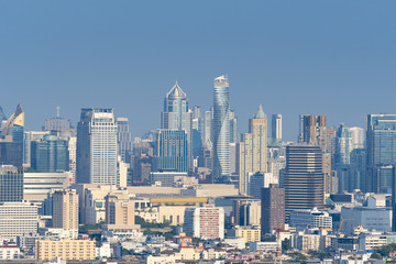 Fototapeta na wymiar Urban modern business district city skyline.