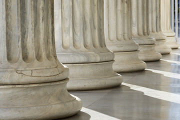 row of marble columns