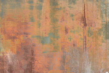 rusty metallic background with colored spots