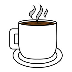 Cartoon Cup of Coffee or Tea