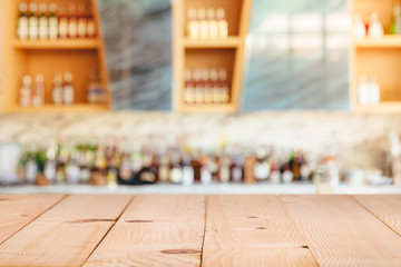 Modern hotel lounge and bar with the shelfe of alcoholic drinks