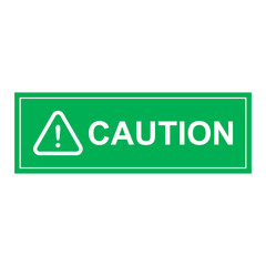 caution sign label