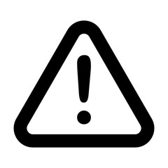 caution sign outline vector