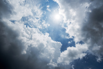 dark storm clouds with background,Dark clouds before a thunder-storm.