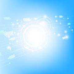 Blue technology network background