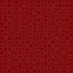 400 Red Puzzles. Vector Illustration.