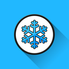 Obraz premium snowflake blue icon design concept
