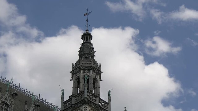 Low angle of a stone tower