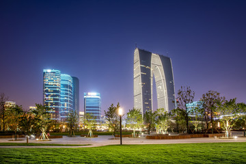 Obraz premium Suzhou CBD financial center skyscraper