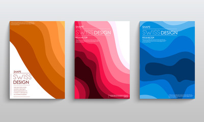 Modern Covers Template Design. Fluid colors. Set of Trendy Holographic Gradient shapes. Vector EPS 10