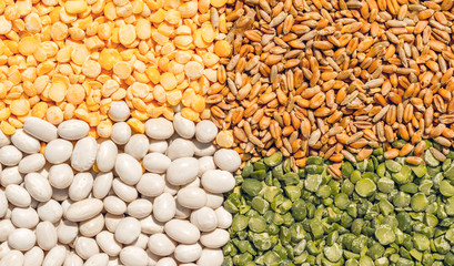 Various cereals and cooking. Decorative background for decorating the menu in the diner