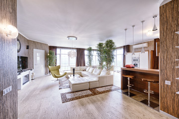 Living room interior in modern house.