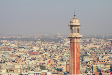 minaret of Jama Masjid, New Delhi, India