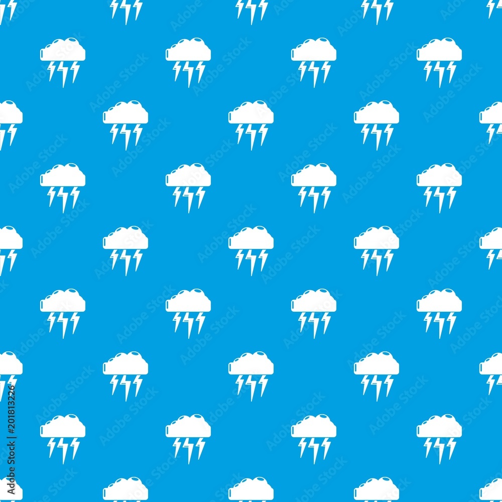 Poster atmospheric electricity pattern vector seamless blue repeat for any use