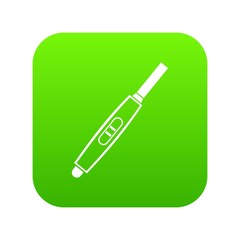 Pregnancy test with positive pregnant icon digital green for any design isolated on white vector illustration
