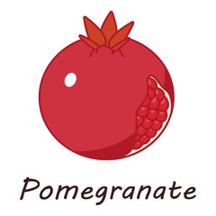 Pomergranate icon. Isometric illustration of pomergranate vector icon for web