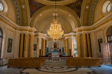 Obraz premium RUSSIA, SAINT PETERSBURG - AUGUST 18, 2017: Interior of The Armenian Church of St. Catherine near Nevsky Street in St. Petersburg. Petersburg, Russia