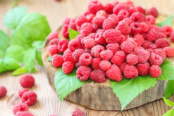 Fresh ripe raspberry