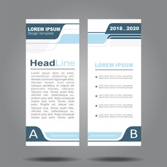 Design vertical template flyer banner. Vector illustration.