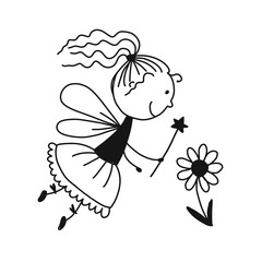 Cute little fairy, sketch for your design