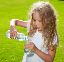 Child drinking water