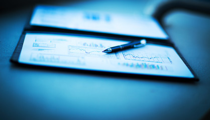 modern workplace of the businessman .accounting