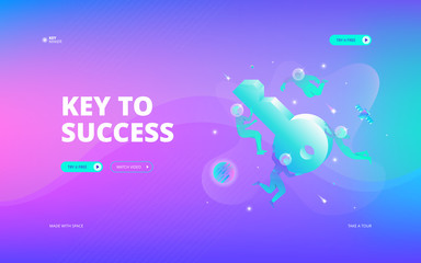Key to success web banner
