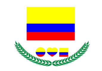 Fototapeta premium Colombia Flag vector illustration. Colombia Flag. National Flag of colombia on white background