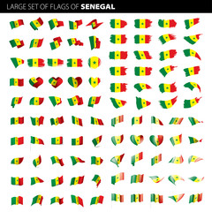 Senegal flag, vector illustration