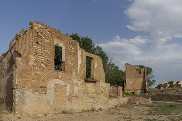 Horror en el municipio de Belchite destruido por los bombardeos de la guerra civil de España