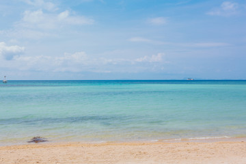 Fototapeta na wymiar Tropical island with sandy beach