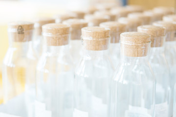 bottle lot blur of background