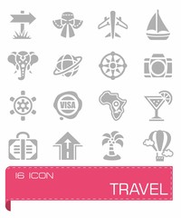 Vector Travel icon set